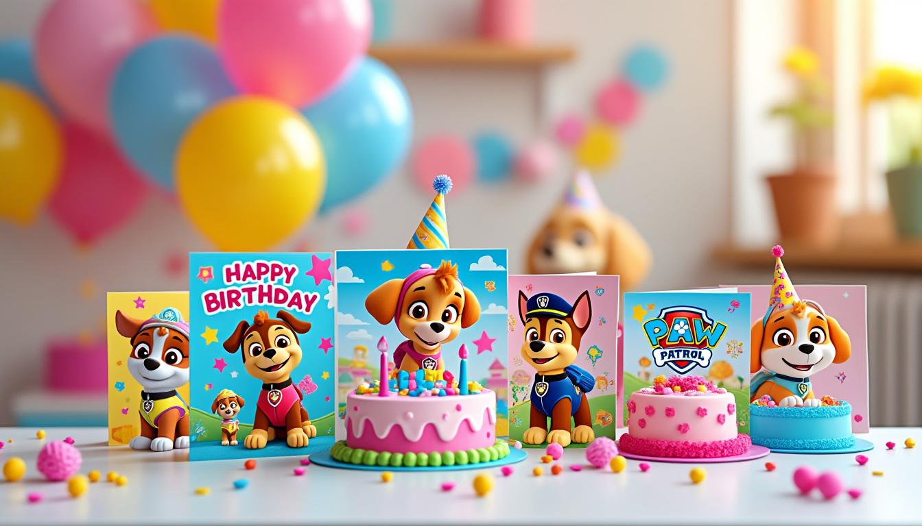 découvrez nos modèles gratuits de cartes d'anniversaire pat patrouille à imprimer en 2025 ! personnalisez et téléchargez facilement votre carte avec nos conseils pratiques pour un anniversaire inoubliable.