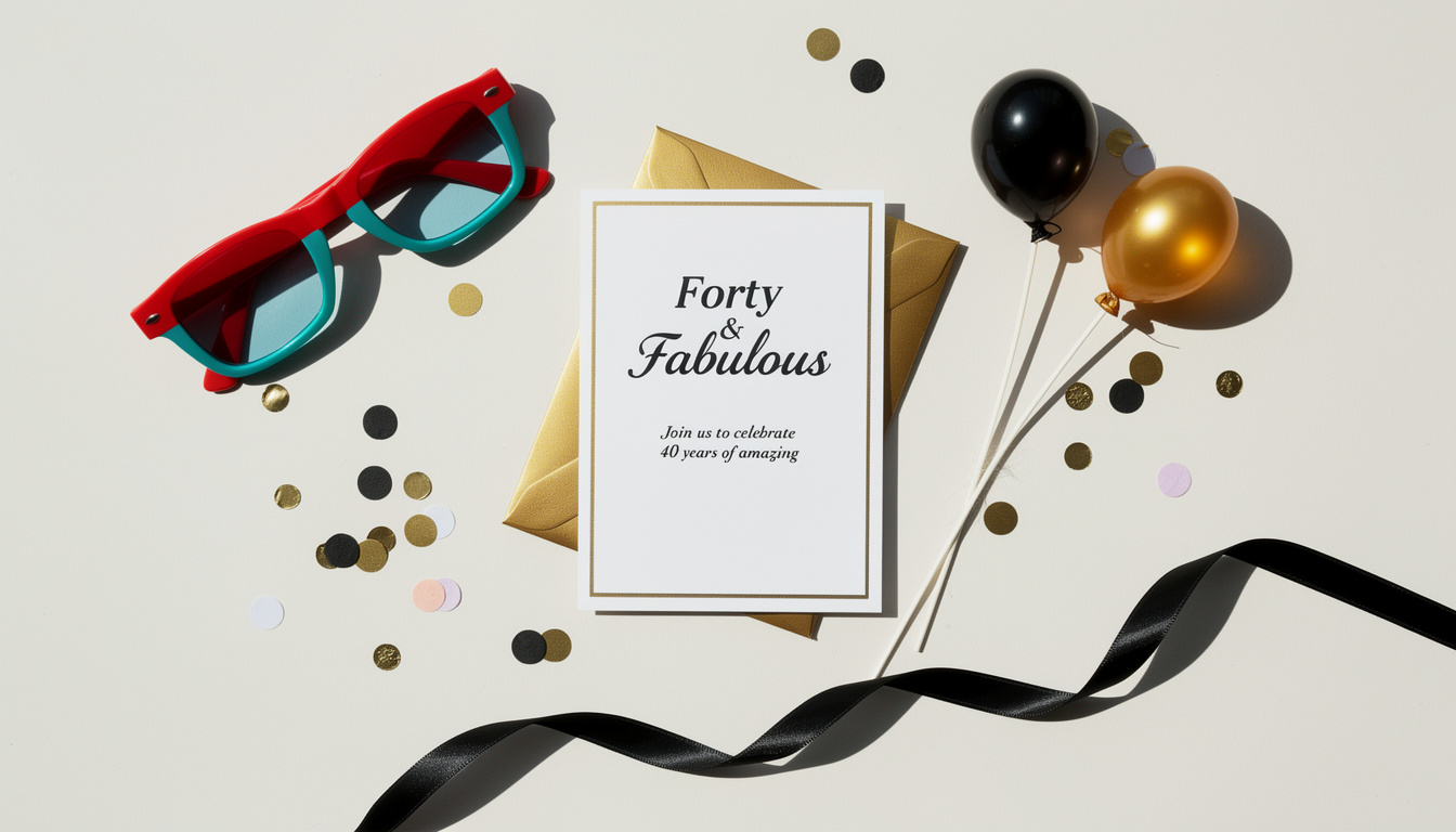 découvrez des idées d'invitations pour un anniversaire de 40 ans alliant humour et élégance, parfaites pour célébrer ce moment unique avec style et bonne humeur.